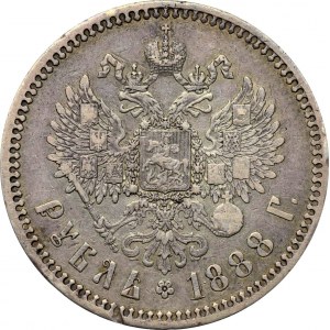 Rosja, Aleksander III, 1 rubel 1888, Petersburg, ładny