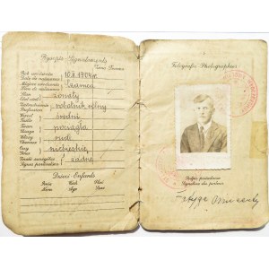 II RP, Paszport z roku 1938 dla p. Wincentego Fatygi