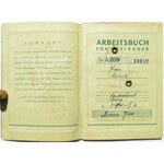 III Rzesza, Arbeitsbuch dla obcokrajowca wydany w 1942 roku