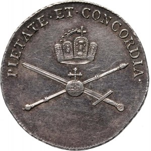 Austria, Leopold II, żeton upamiętniający koronację na cesarza rzymskiego w 1790