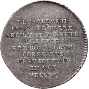 Austria, Leopold II, żeton upamiętniający koronację na cesarza rzymskiego w 1790