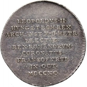Austria, Leopold II, żeton upamiętniający koronację na cesarza rzymskiego w 1790