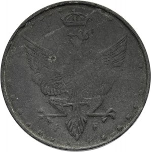 Königreich Polen, 20 fenig 1917, Fälschung der Zeit, Zink?