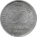 Kingdom of Poland, 20 fenig 1917, period forgery, zinc?