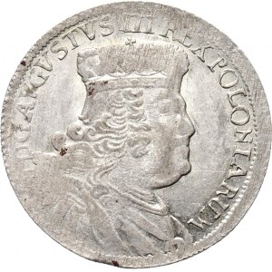 August III Sas, ort (18 groszy) 1753 E.C., Lipsk