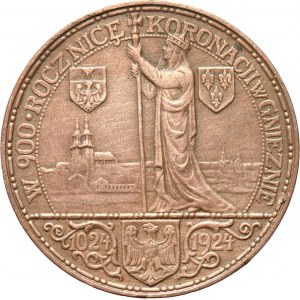 Polska, II RP, medal Bolesław Chrobry - król Polski w 900-tną rocznicę koronacji 1924