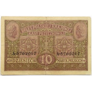 Polska, II RP, Generał, 10 marek 1916 (1917), seria i numerator A5...