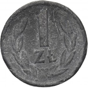 Polska, RP, 1 złoty 1949, ołów, falsyfikat z epoki