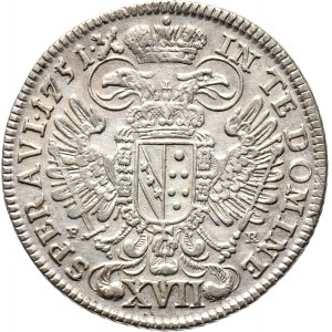 Austria, Franciszek I, XVII krajcarów 1751 PR, Praga, ładny egzemplarz