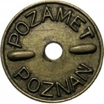 Polska, PRL, oznaka kontrolera w PPKS oddział Wrocław, numer 054, producent Pozamet Poznań