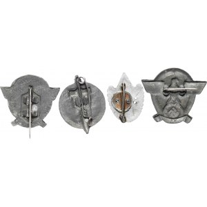 Niemcy (III Rzesza), zestaw 4 odznak, cynk, każda inna