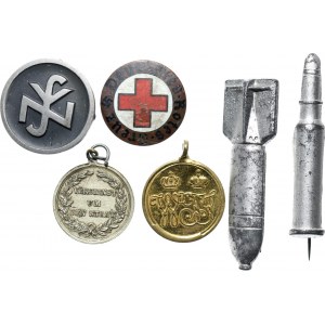 Niemcy, zestaw miniaturek, odznak, wpinek wojskowych, 6 sztuk