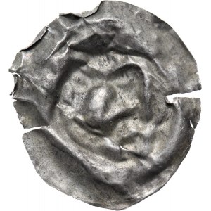 Brakteat, postać z berłem, II połowa XII wieku