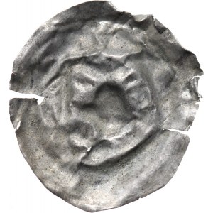 Brakteat, postać z berłem, II połowa XII wieku
