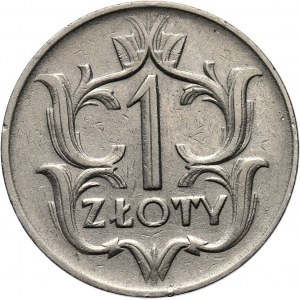 Polska, II RP, 1 złoty 1929, bez znaku mennicy, destrukt