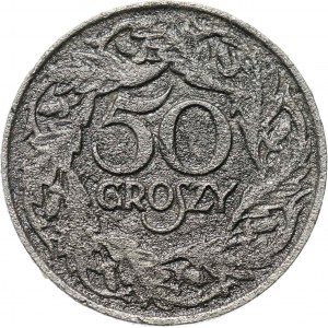 Polska, II RP, 50 groszy 1923, falsyfikat z epoki, rzadkie!