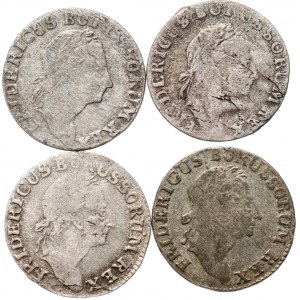 Prusy, Fryderyk, lot 3 grosze 1782-86 B, Wrocław