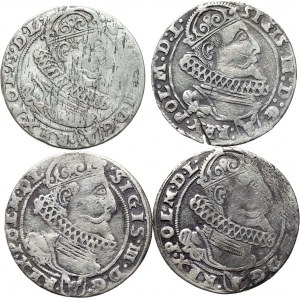 Zygmunt III Waza, lot szóstaków 1625, herb Półkozic (R2)