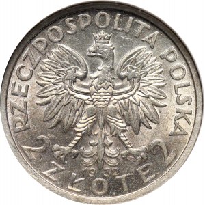 Polska, II RP, Kobieta, 2 złote 1932, NGC AU58