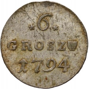 Stanisław A. Poniatowski, 6 groszy 1794, Warszawa, destrukt?