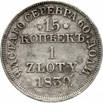 Mikołaj I, 15 kopiejek/1 złoty 1839 MW, Warszawa, z duchem