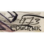 Edward Dwurnik (1943 Radzymin – 2018 Varšava), „Rekonvalescenti“ ze série „Zeď“, 1973