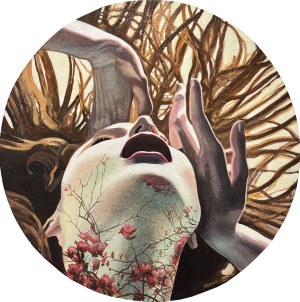 Monika Synak (ur. 1984), Rozpłomienione i lotne (tondo), 2015