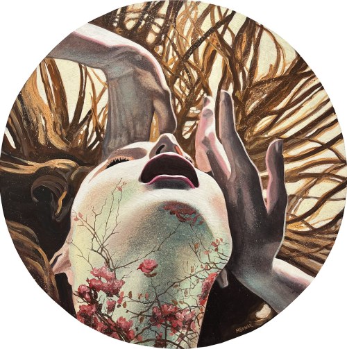 Monika Synak (ur. 1984), Rozpłomienione i lotne (tondo), 2015