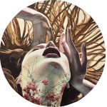 Monika Synak (b. 1984), “Flaming and Fleeting” (tondo), 2015