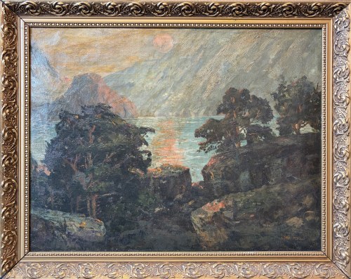 Alfred Terlecki (1883-1973), Zachód słońca nad morskim okiem