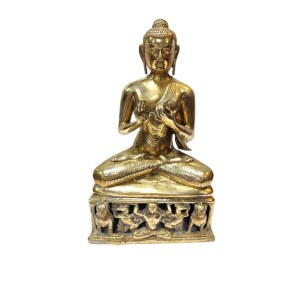 Statuetta di Buddha in ottone - 37 cm