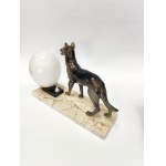Art Deco desk lamp on a marble base