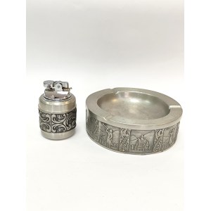 Norwegian tabletop lighter and ashtray