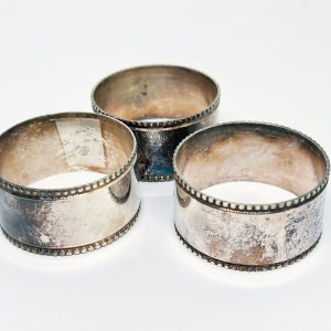 Set of Silver-Plated Napkin Holders