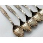 5 silver-plated Hefra MET-60 teaspoons