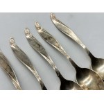 5 silver-plated Hefra MET-60 teaspoons