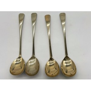 Set of 4 silver-plated teaspoons