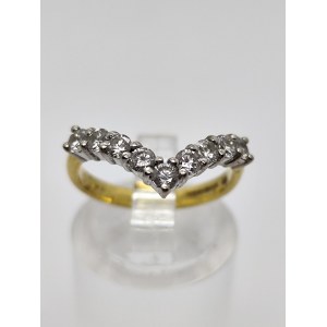 Zlatý prsteň s diamantmi 0,5 Ct