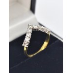 Zlatý prsteň s diamantmi 0,5 Ct