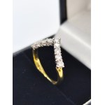 Zlatý prsteň s diamantmi 0,5 Ct