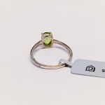 Silver ring with natural peridot