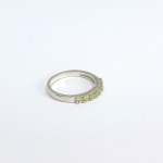 Silver ring with green sapphires (?)