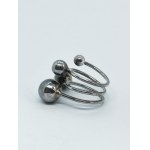 Anello con sfere, argento 925