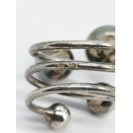 Anello con sfere, argento 925