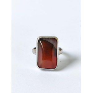 Anello con agata, argento 925