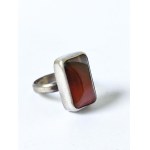 Anello con agata, argento 925