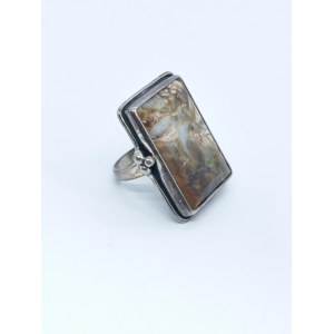 Aragonite Ring, 925 Silver