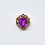 Gold-plated silver openwork ring