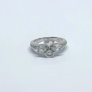 Silver Ring with White Quartz