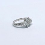 Silver Ring with White Quartz